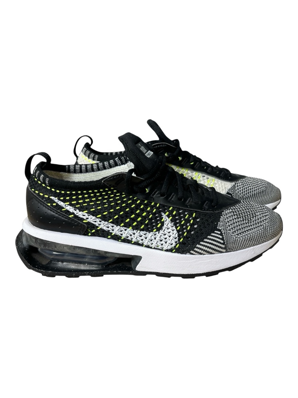 Nike Air Max Flyknit Racer Black White Sneakers Women Size 6.5 -DM9073-002